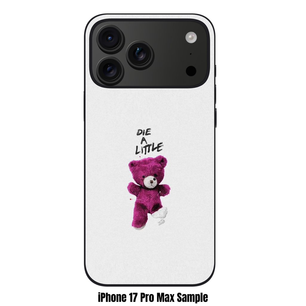 Yungblud Phone Case For iPhone Samsung Galaxy Pixel - Yungblud Die A Little Pink Teddy Bear Graphic On White Textured Background