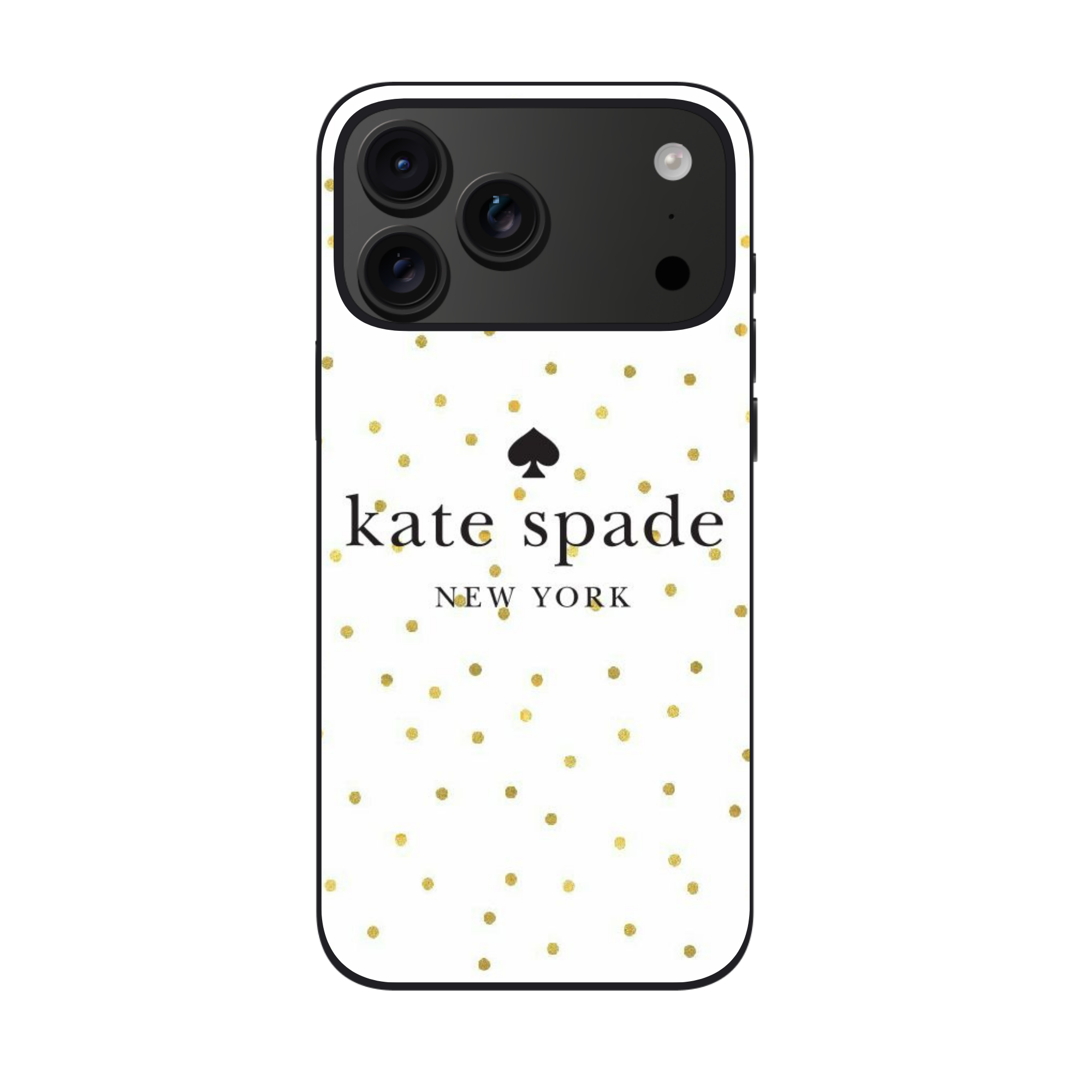 Kate Spade Phone Case For iPhone Samsung Galaxy Pixel - Kate Spade Gold Polka Dots