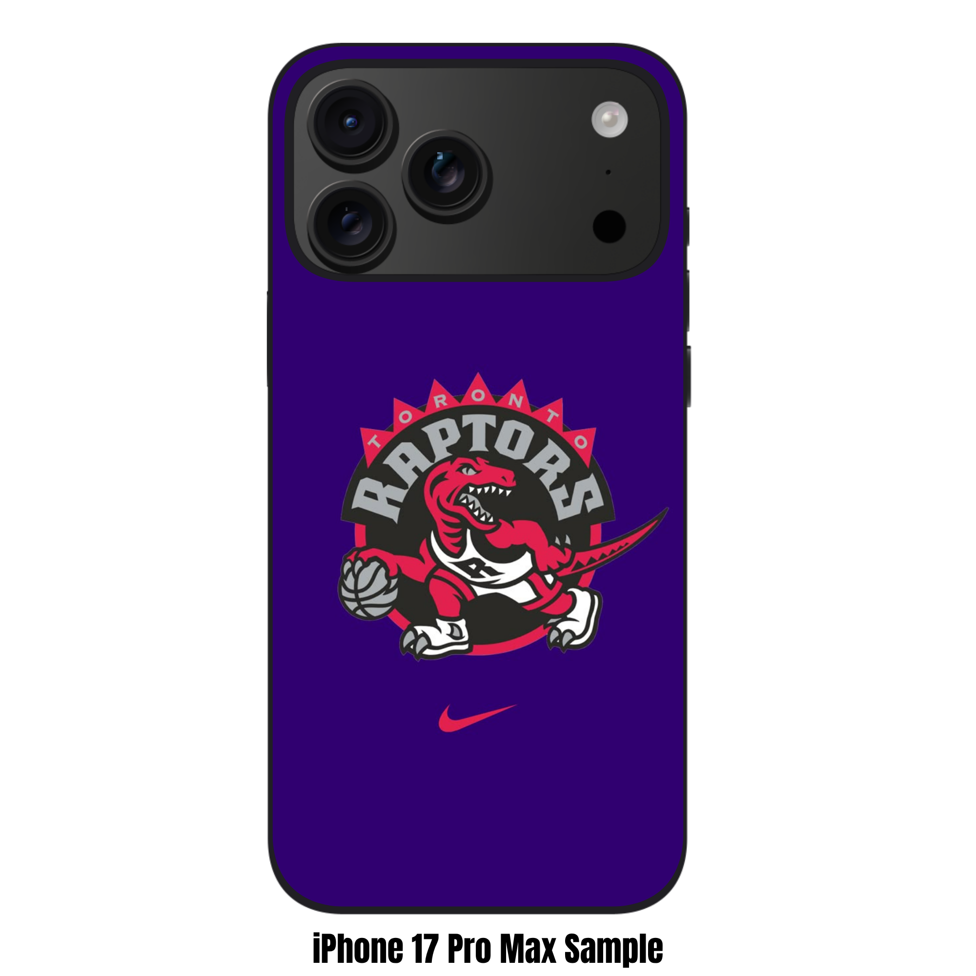 NBA Toronto Raptors Phone Case For iPhone Samsung Galaxy Pixel - Toronto Raptors Vintage Logo And Nike Swoosh On Purple Background