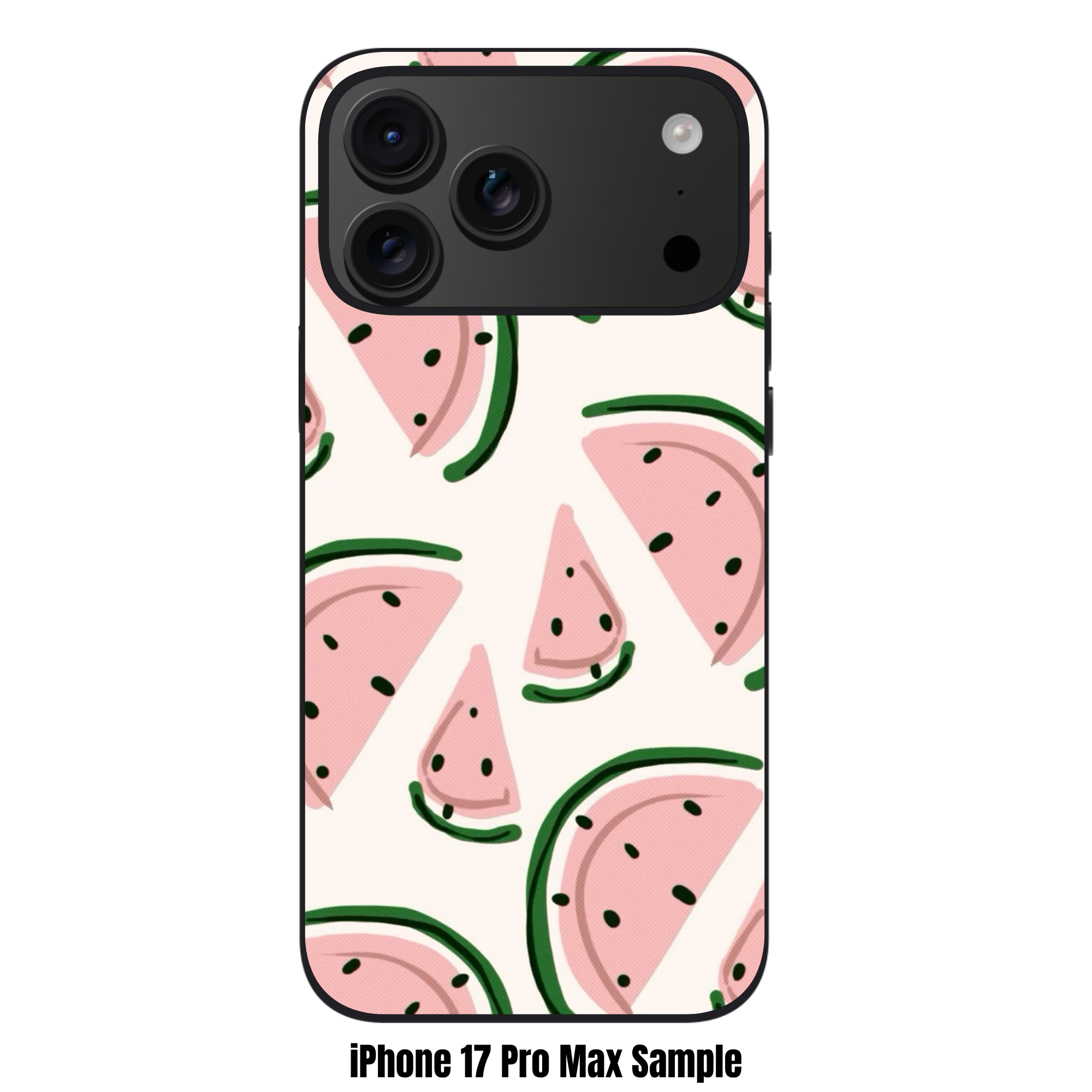 Watermelon Pattern Phone Case For iPhone Samsung Galaxy Pixel - Cute Pastel Watermelon Pattern In Cream Background