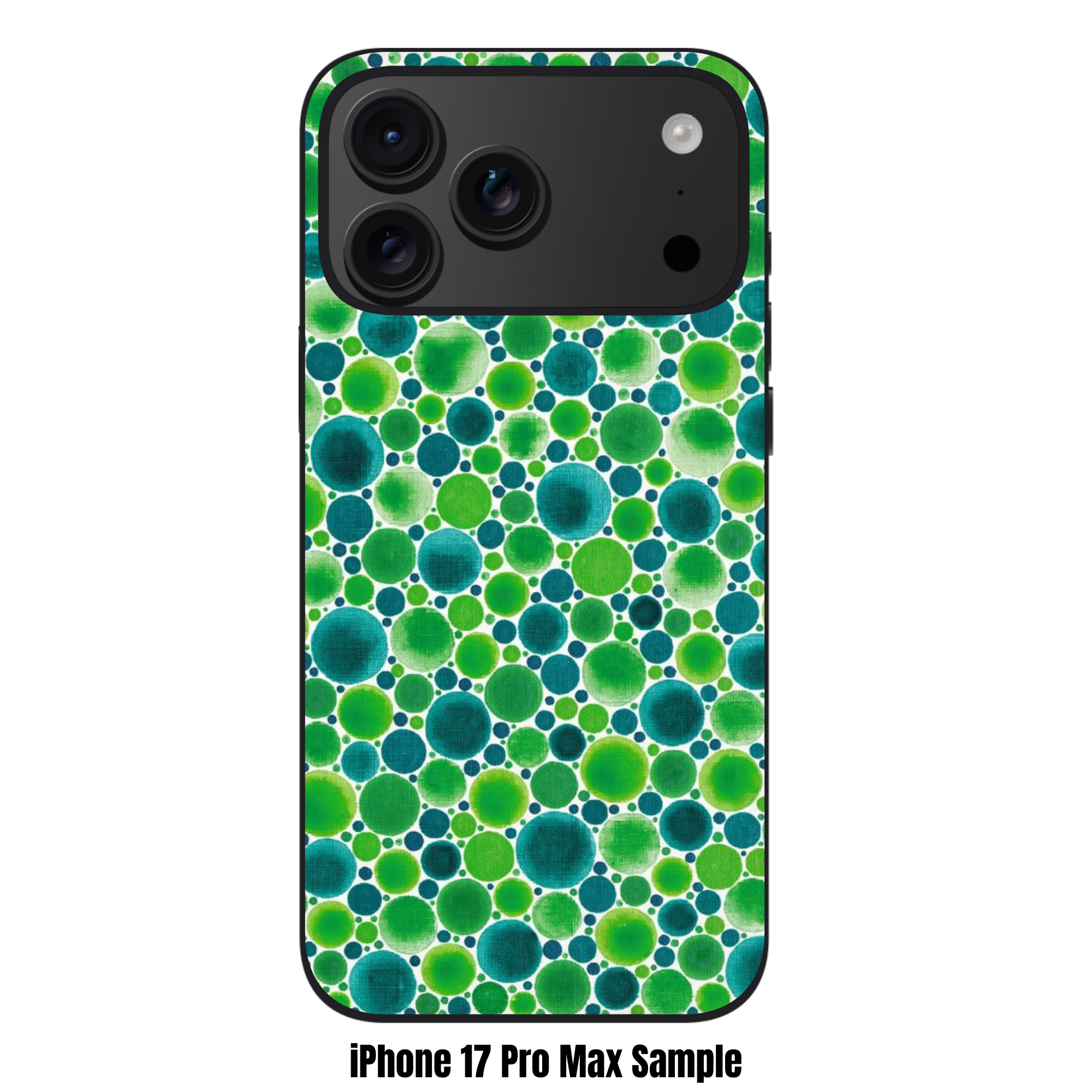 Yayoi Kusama Phone Case For iPhone Samsung Galaxy Pixel - Green And Teal Polka Dot Seamless Pattern