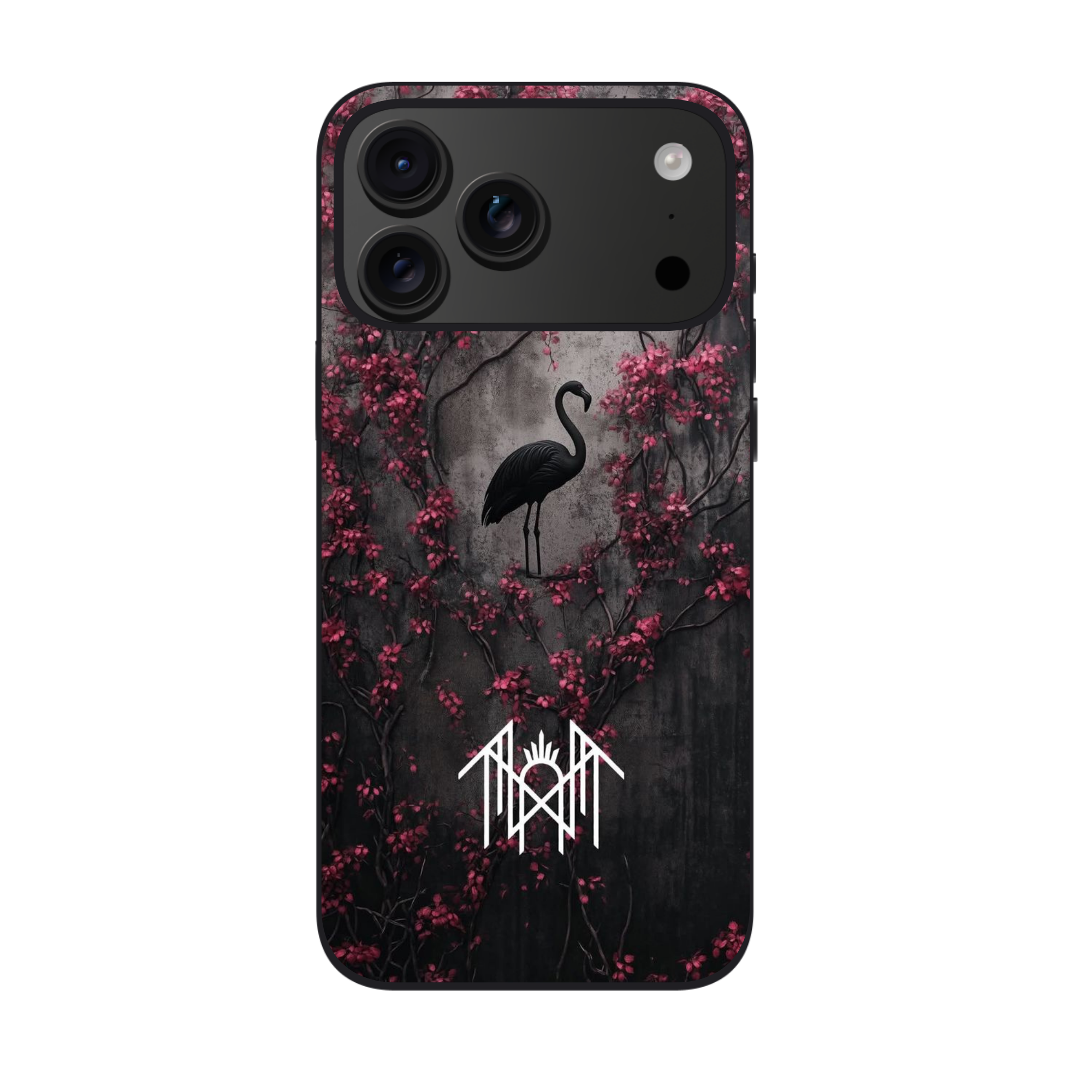 Sleep Token Phone Case For iPhone Samsung Galaxy Pixel - Sleep Token The Black Flamingo On Dark Weathered Stone Wall Background