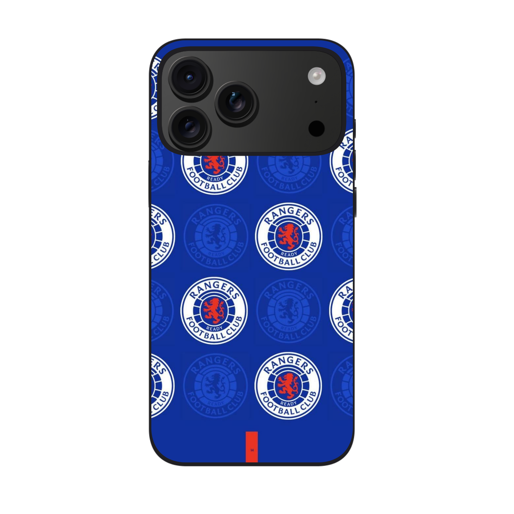 Rangers FC Phone Case For iPhone Samsung Galaxy Pixel -  Rangers FC Repeating Crest Pattern Poster
