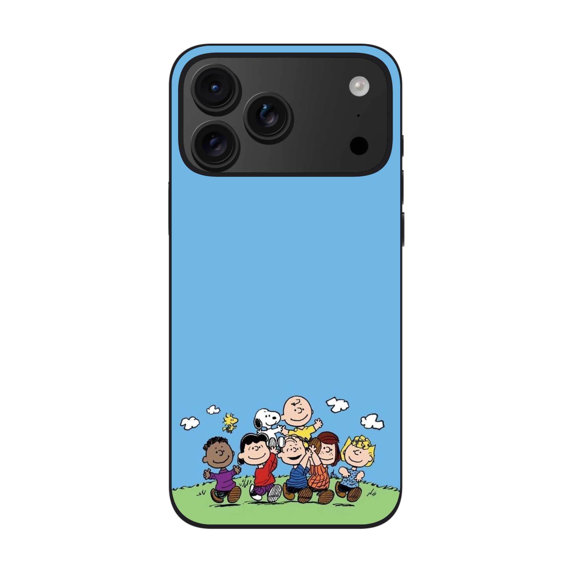 Peanuts Snoopy Phone Case For iPhone Samsung Galaxy Pixel - Peanuts Snoopy And Friends Blue Sky Poster