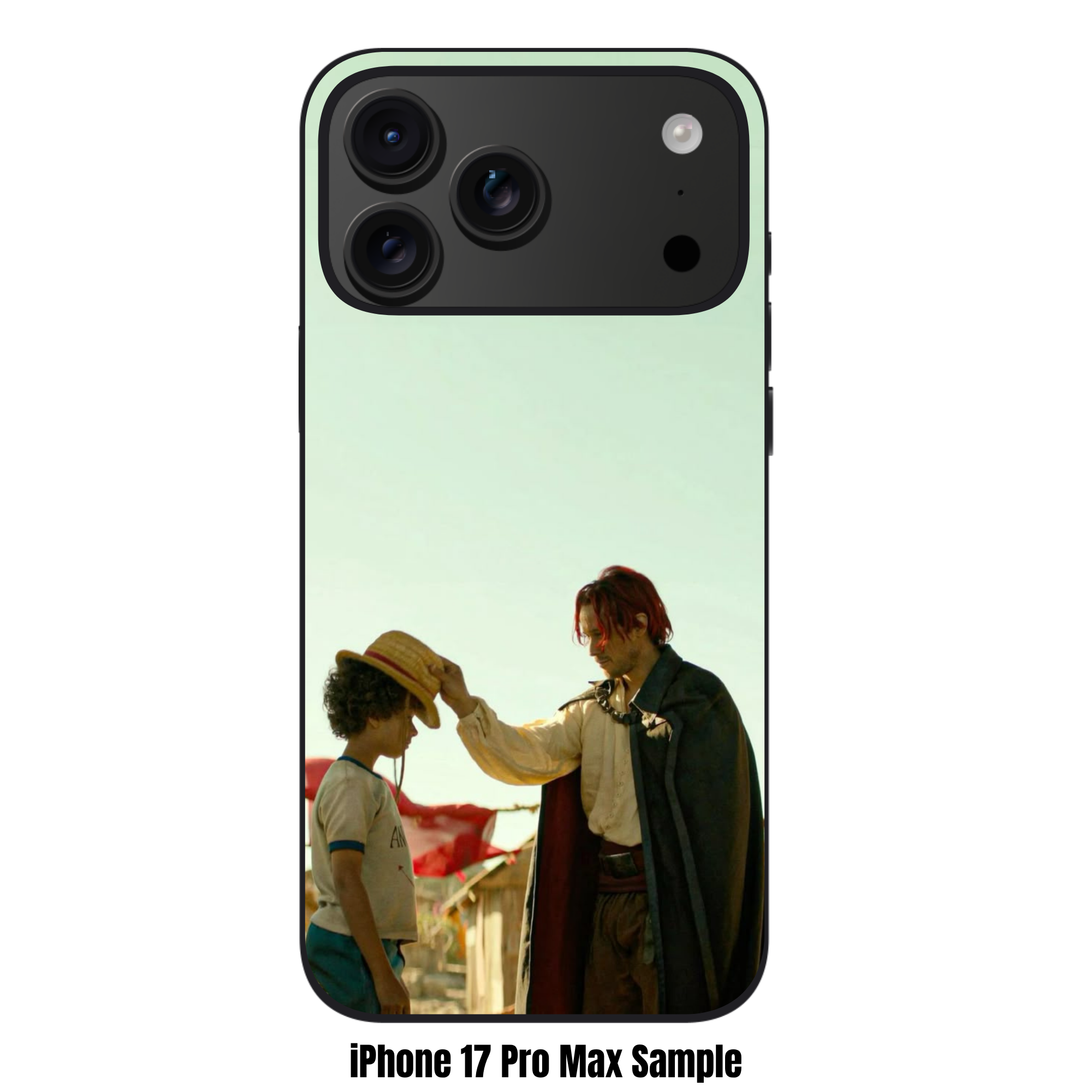 One Piece Live Action Phone Case For iPhone Samsung Galaxy Pixel - Shanks Entrusting The Straw Hat To Young Luffy