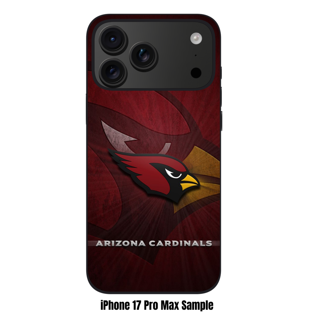 NFL Arizona Cardinals Phone Case For iPhone Samsung Galaxy Pixel - Arizona Cardinals Logo On Textured Sunburst Background