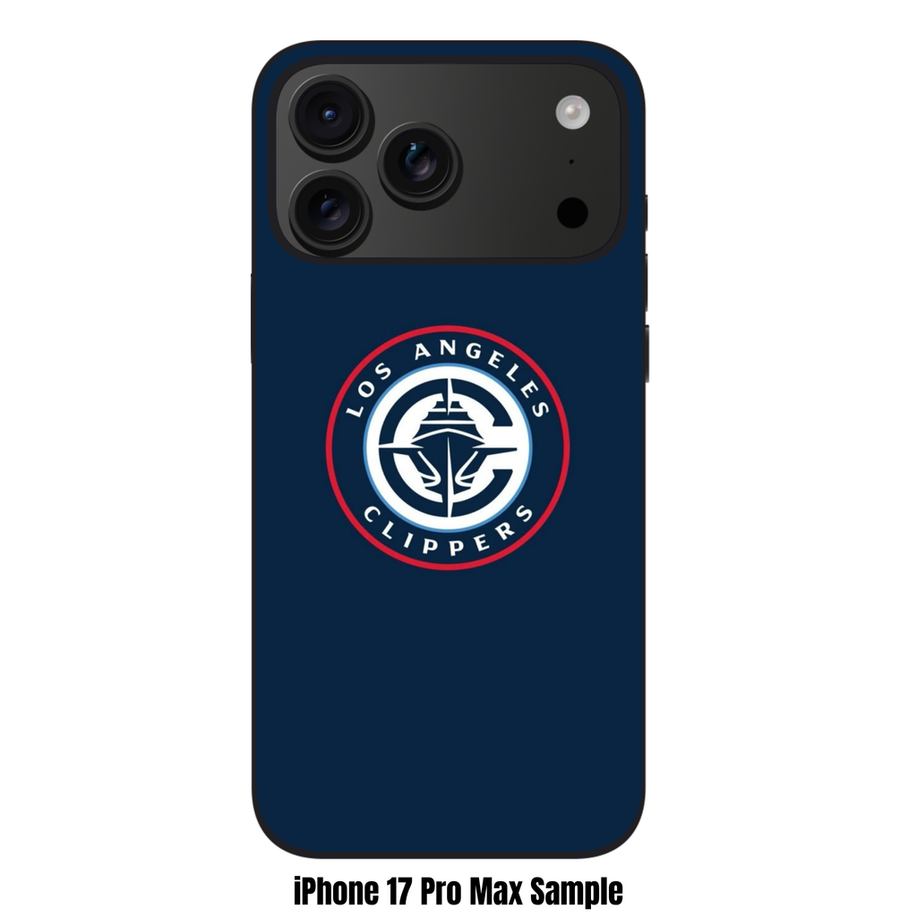 NBA Los Angeles Clippers Phone Case For iPhone Samsung Galaxy Pixel - Los Angeles Clippers Nautical Logo On Navy Blue Background