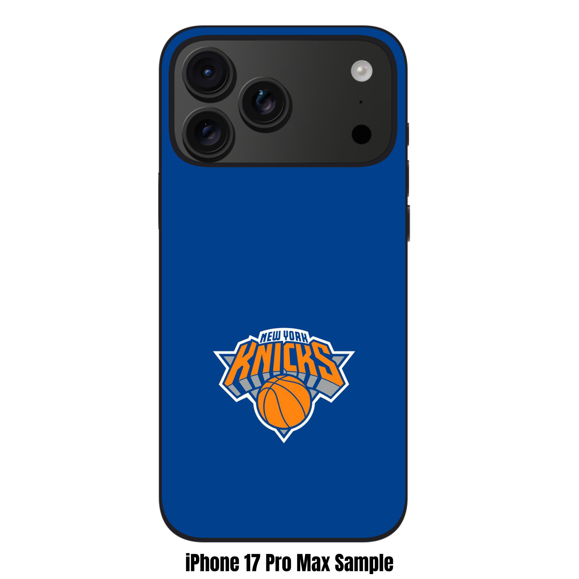 NBA New York Knicks Phone Case For iPhone Samsung Galaxy Pixel - New York Knicks Logo On Blue Background