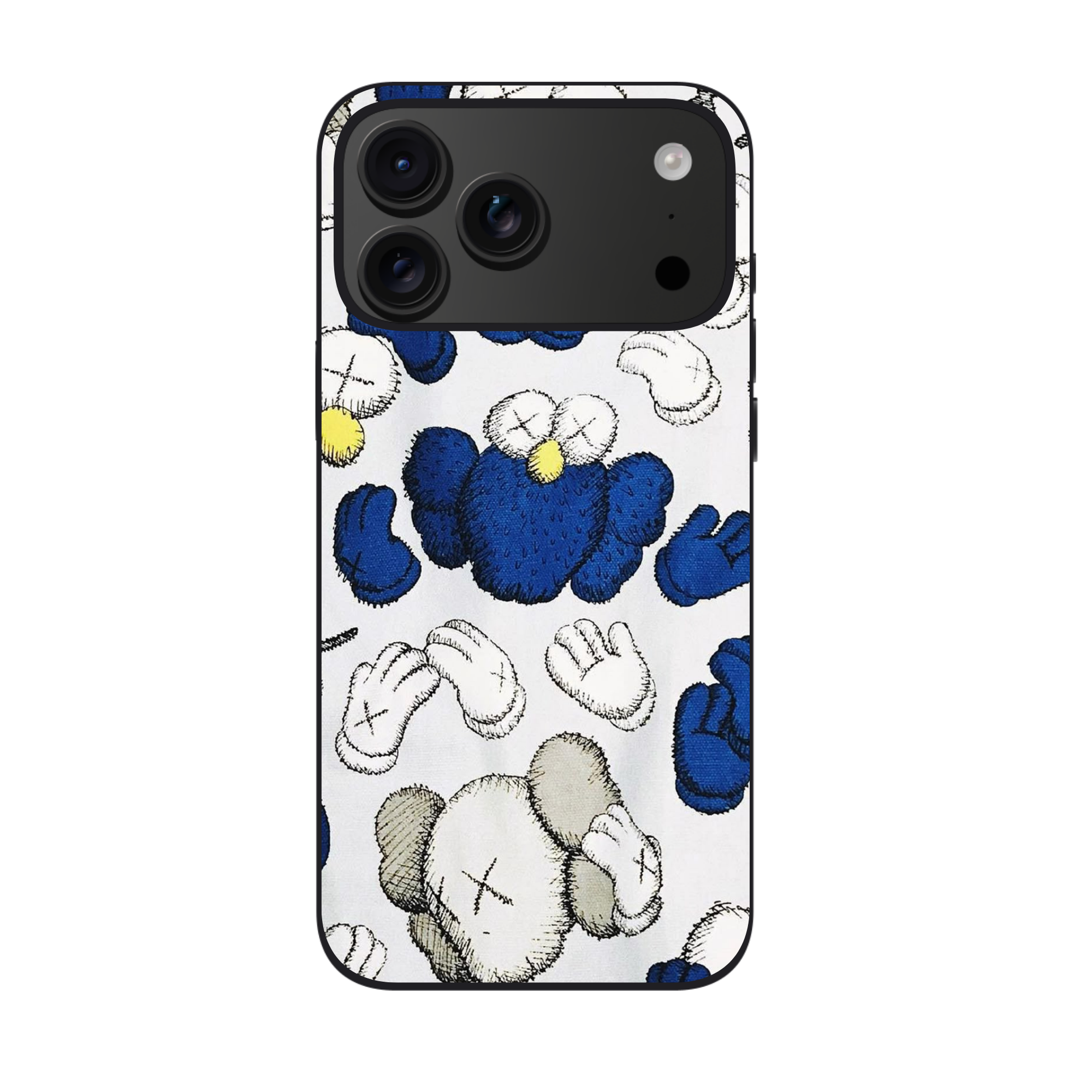 Kaws Sesame Street Phone Case For iPhone Samsung Galaxy Pixel - Kaws Sesame Street Cookie Monster BFF Seeing Watching Poster