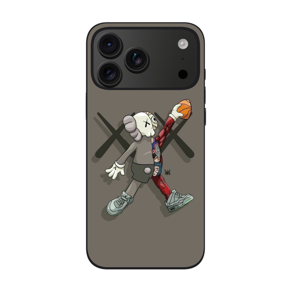 Kaws Phone Case For iPhone Samsung Galaxy Pixel - Kaws Jump Lay Up Poster