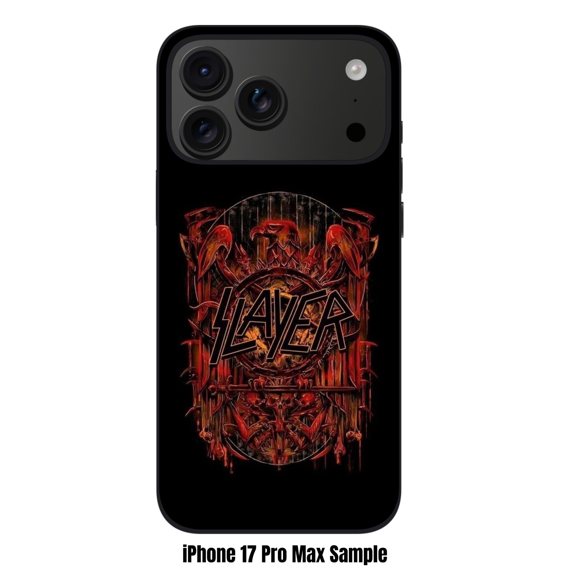 Slayer Phone Case For iPhone Samsung Galaxy Pixel - Slayer Red Eagle And Sword Logo On Black Background