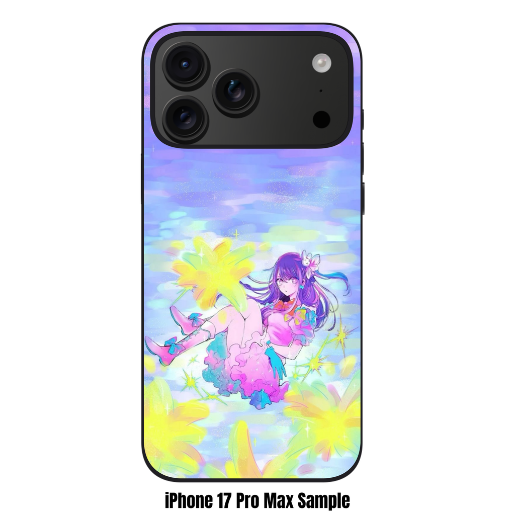 Oshi No Ko Ai Hoshino Phone Case For iPhone Samsung Galaxy Pixel - Ai Hoshino In Pastel Purple Skyline Art