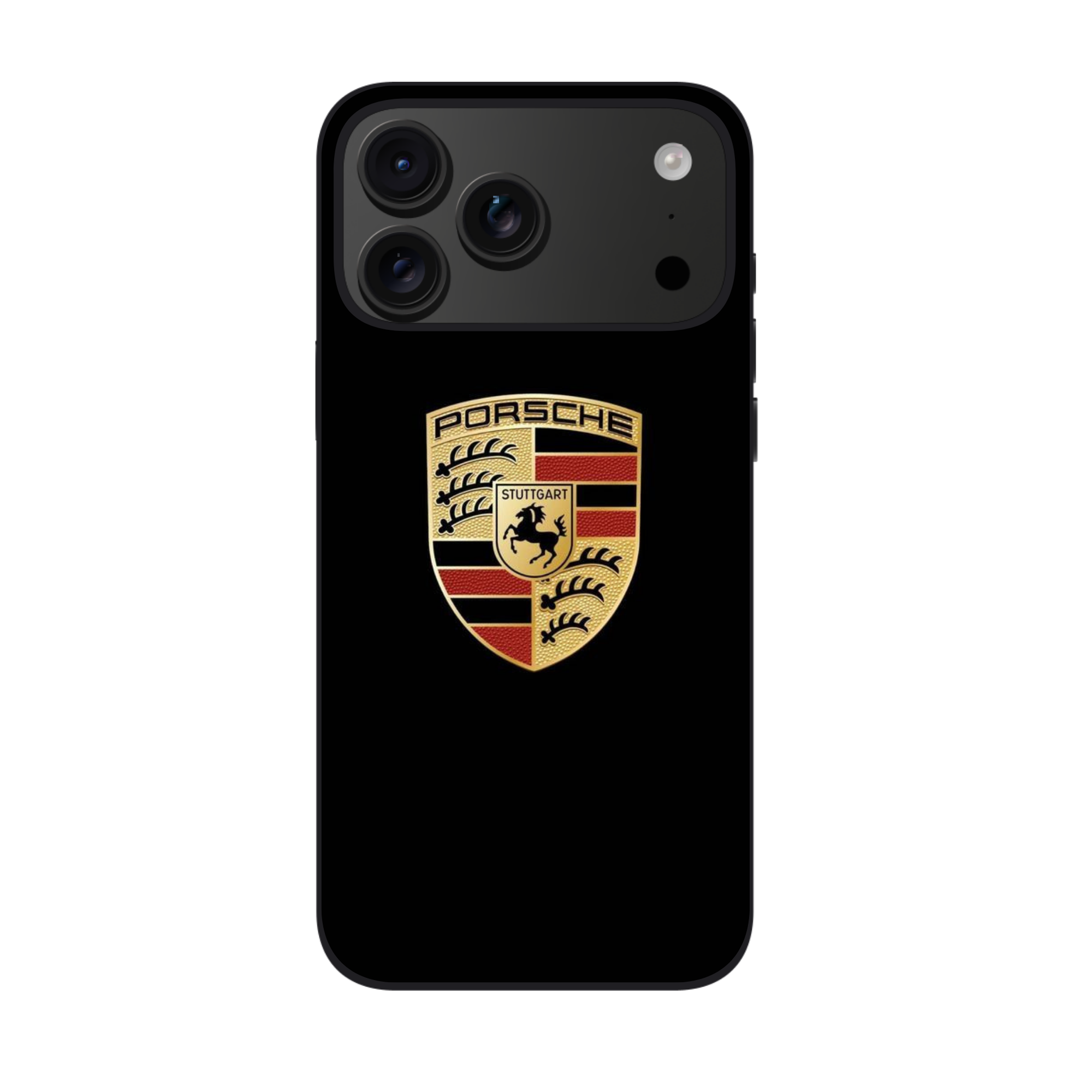 Porsche Phone Case For iPhone Samsung Galaxy Pixel - Porsche Logo On Black Background