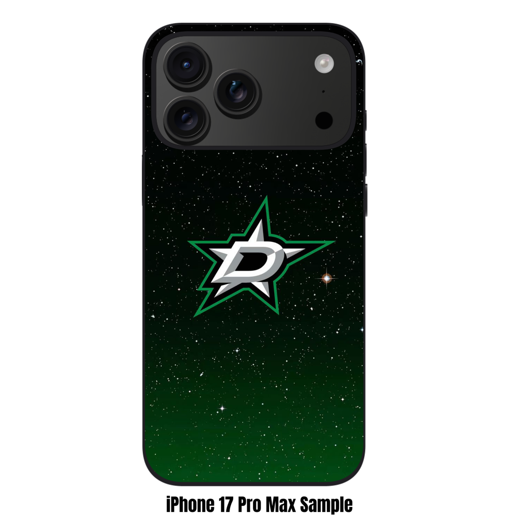 NHL Dallas Stars Phone Case For iPhone Samsung Galaxy Pixel - Dallas Stars Logo On Starry Night Sky Background