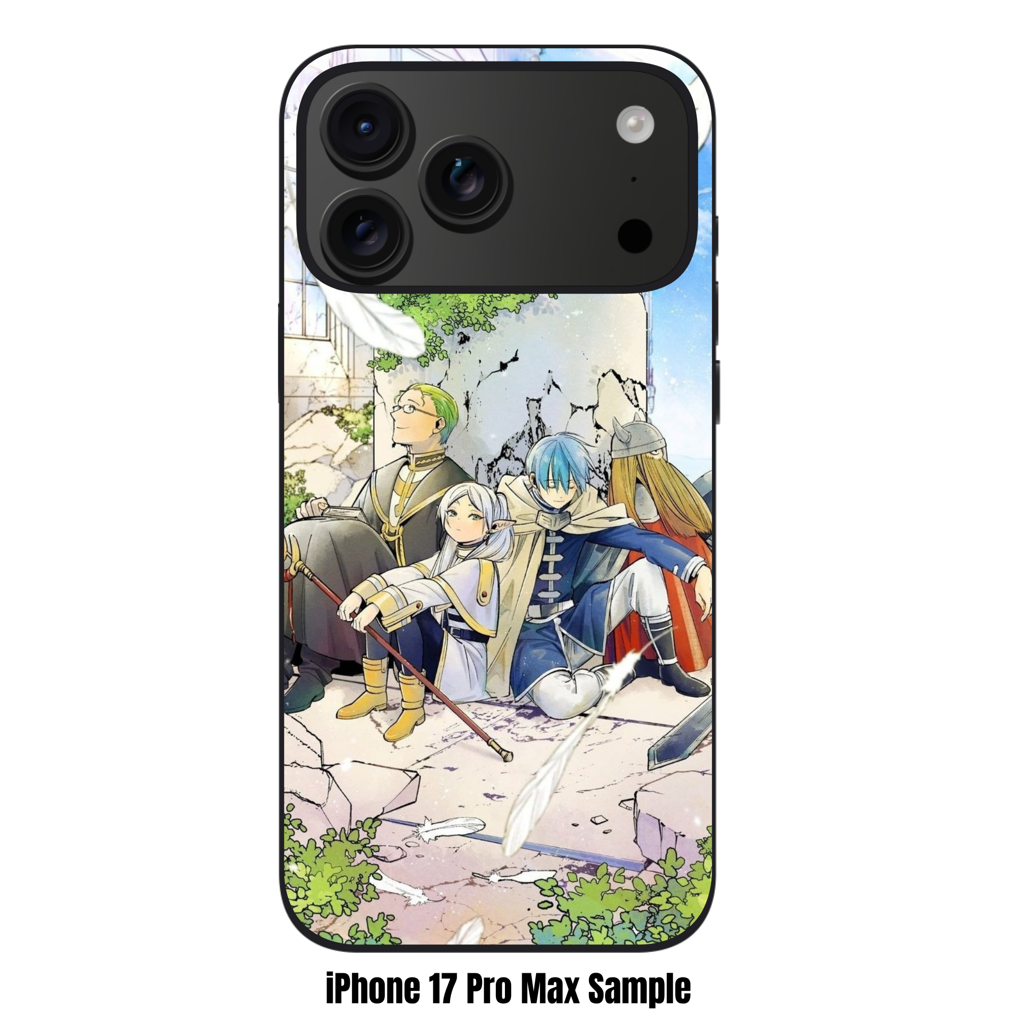 Frieren Beyond Journeys End Phone Case For iPhone Samsung Galaxy Pixel - The Hero Party Sitting By Ruined Pillar