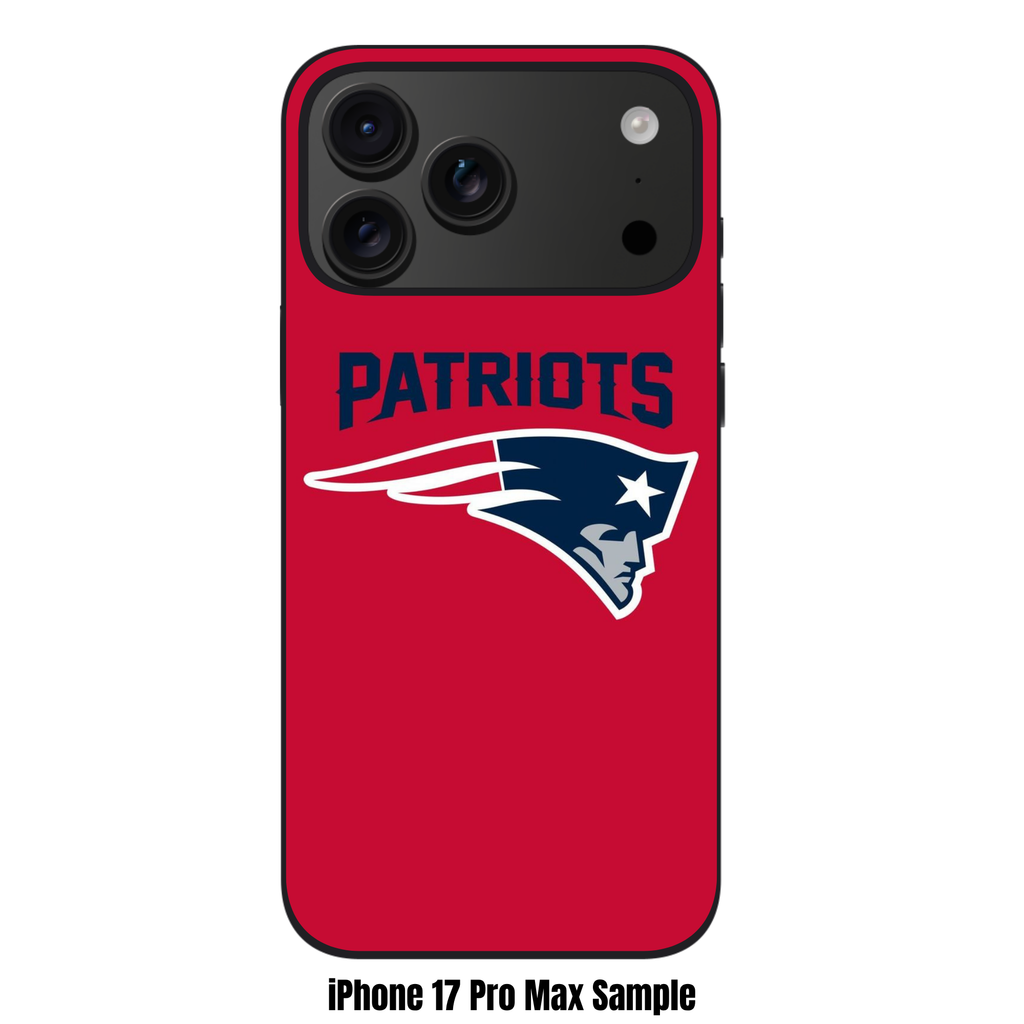 NFL New England Patriots Phone Case For iPhone Samsung Galaxy Pixel - New England Patriots Logo And Wordmark On Red Background