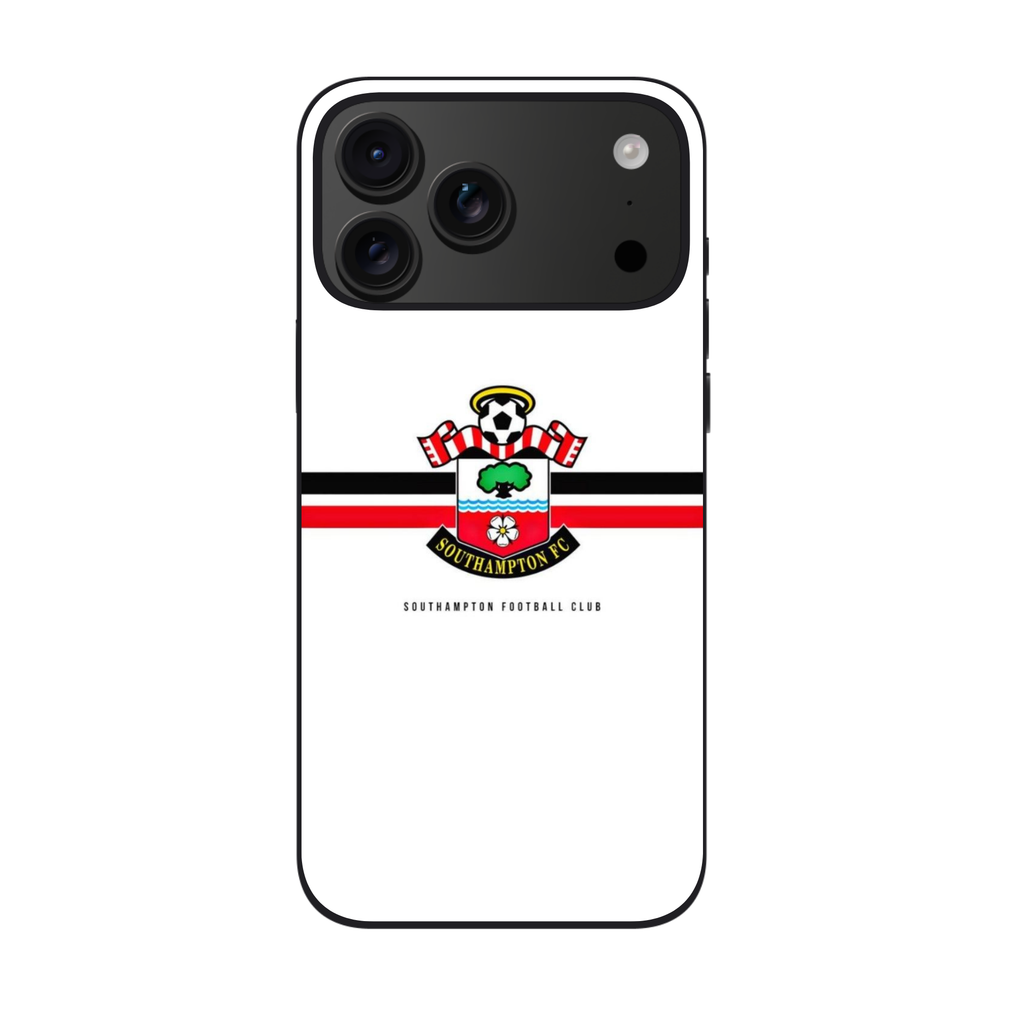 Southampton FC Phone Case For iPhone Samsung Galaxy Pixel - Southampton FC Crest On White Background With Red And Black Horizontal Stripes