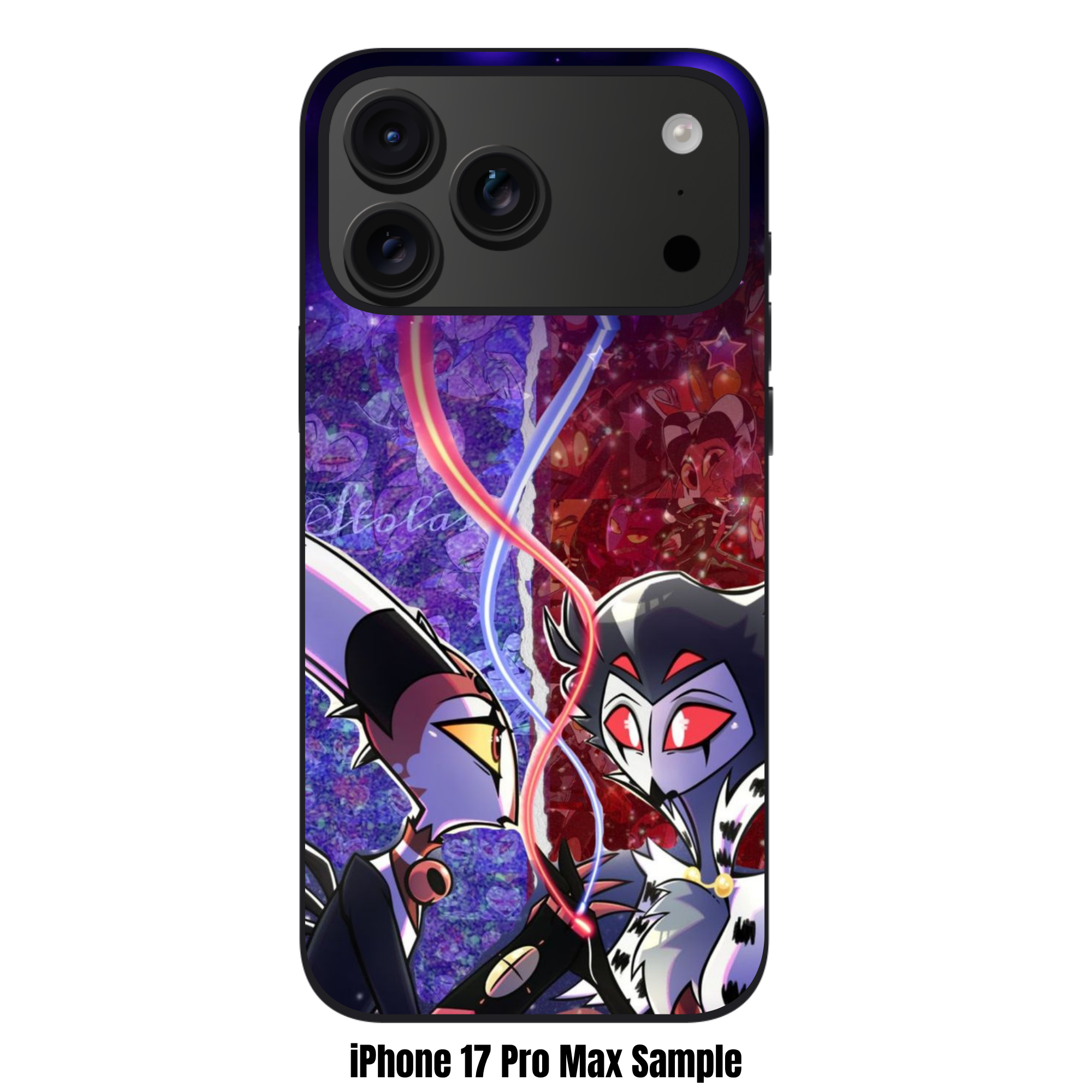 Helluva Boss Phone Case For iPhone Samsung Galaxy Pixel - Blitz And Stolas The Red String Of Fate Collage