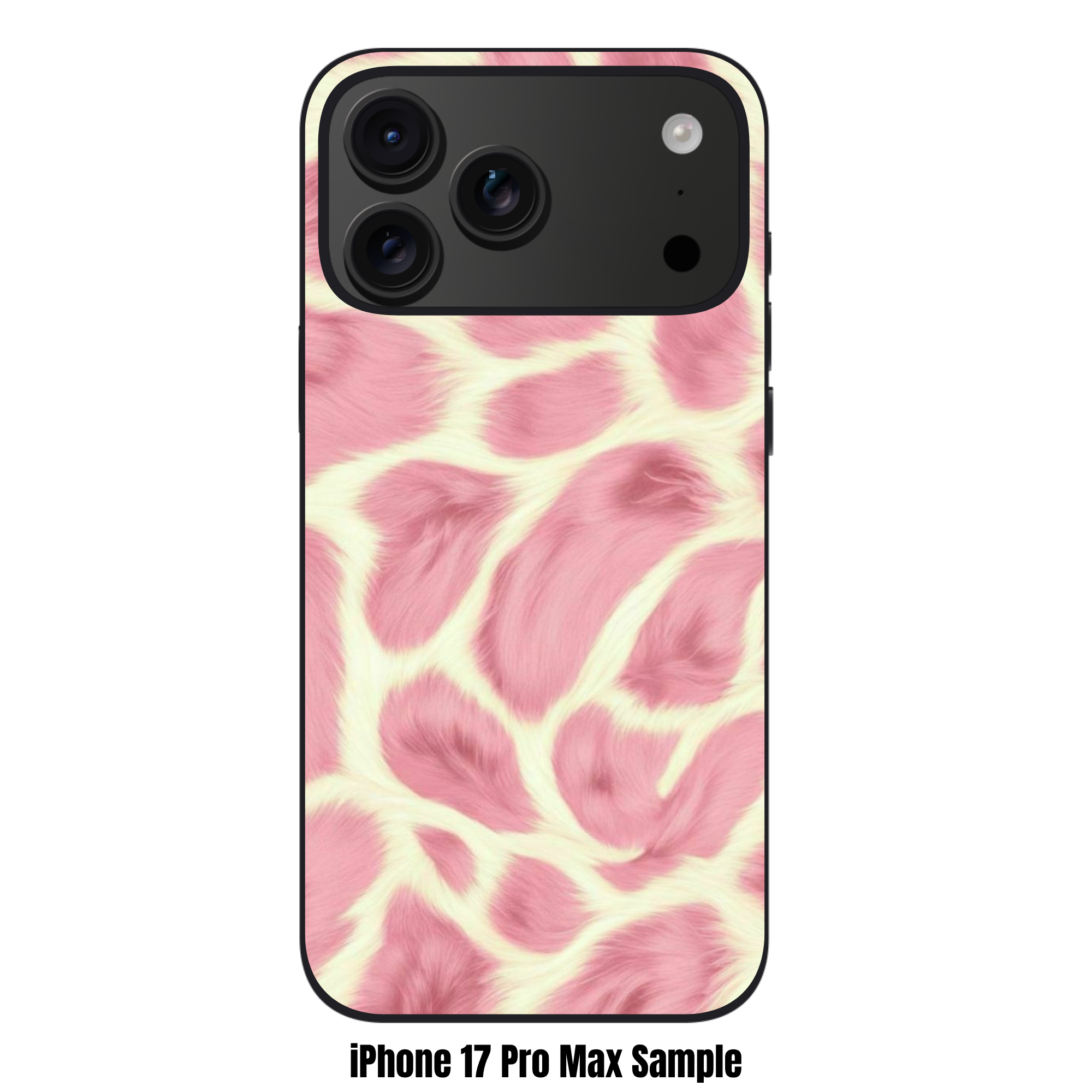 Animal Fur Pattern Phone Case For iPhone Samsung Galaxy Pixel - Pink Giraffe Print Pattern