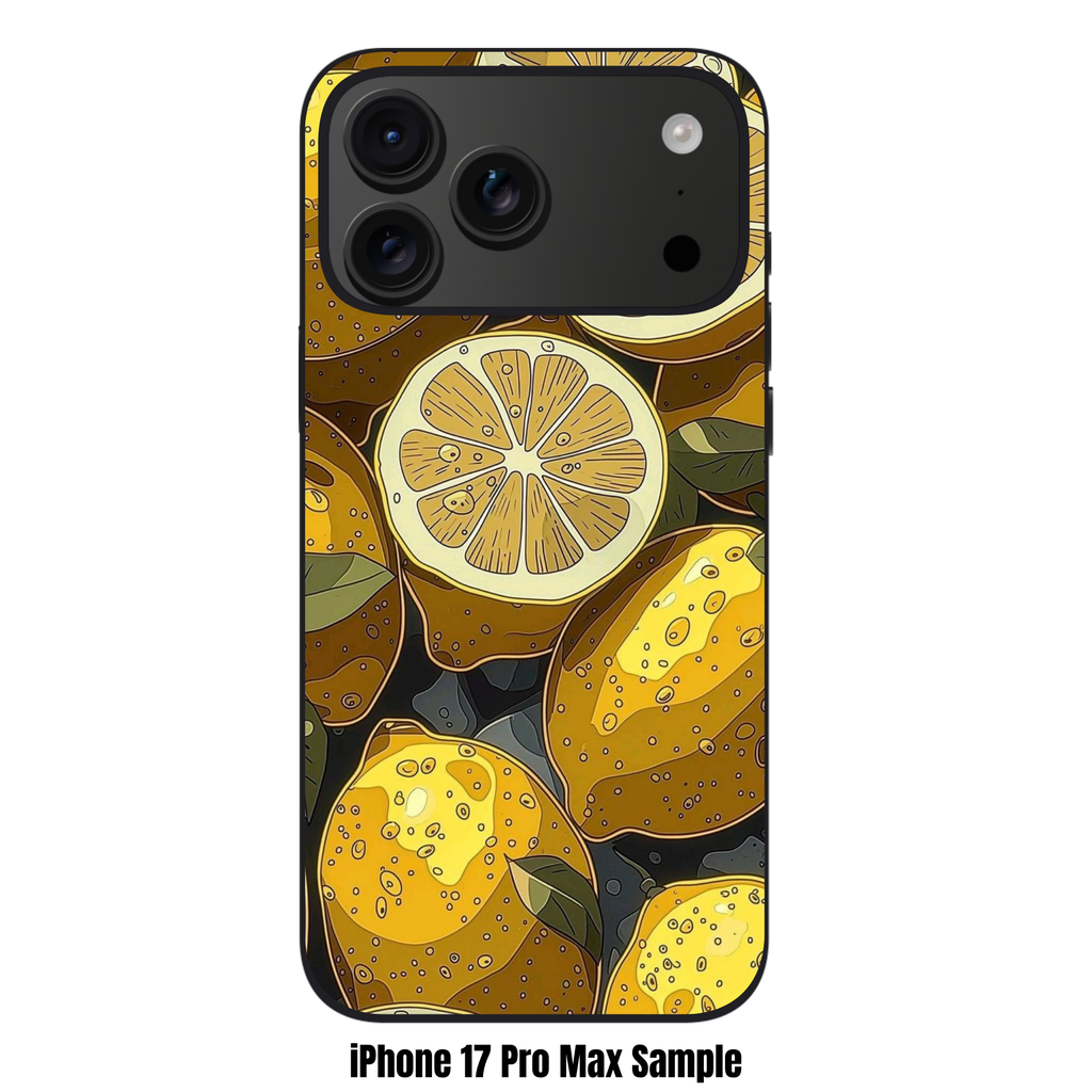Lemon Pattern Phone Case For iPhone Samsung Galaxy Pixel - Comic Style Packed Lemon Pattern
