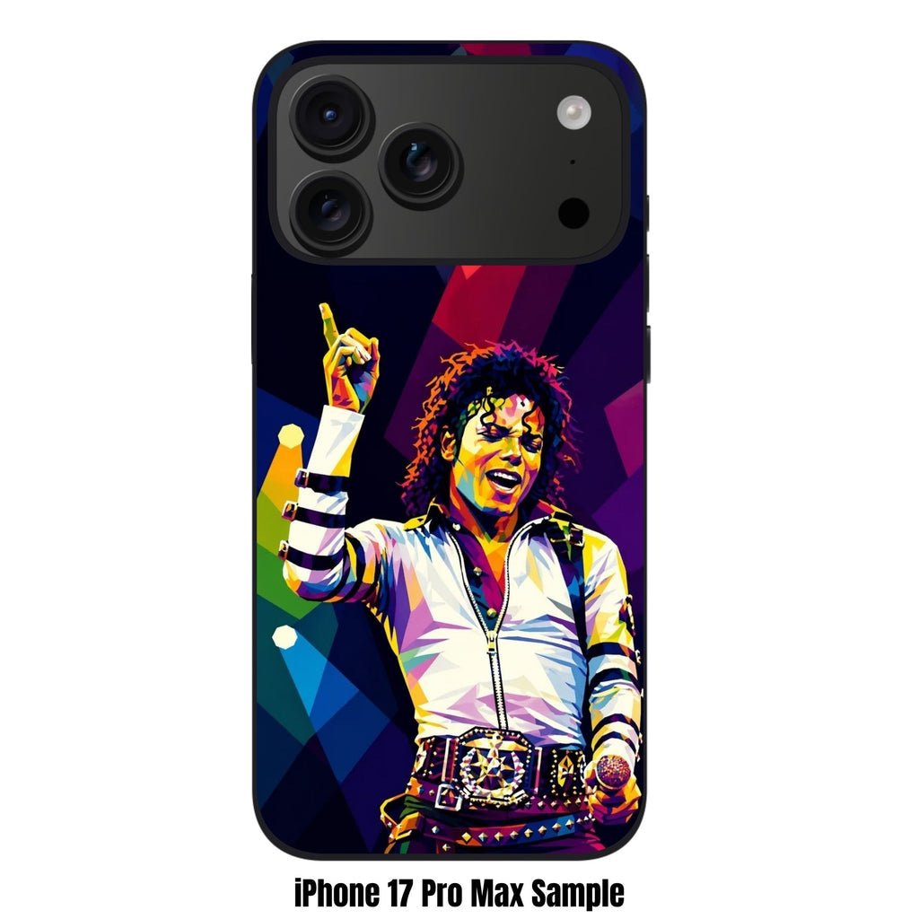 Michael Jackson Phone Case For iPhone Samsung Galaxy Pixel - Michael Jackson Geometric Pop Art Portrait In Colorful Background
