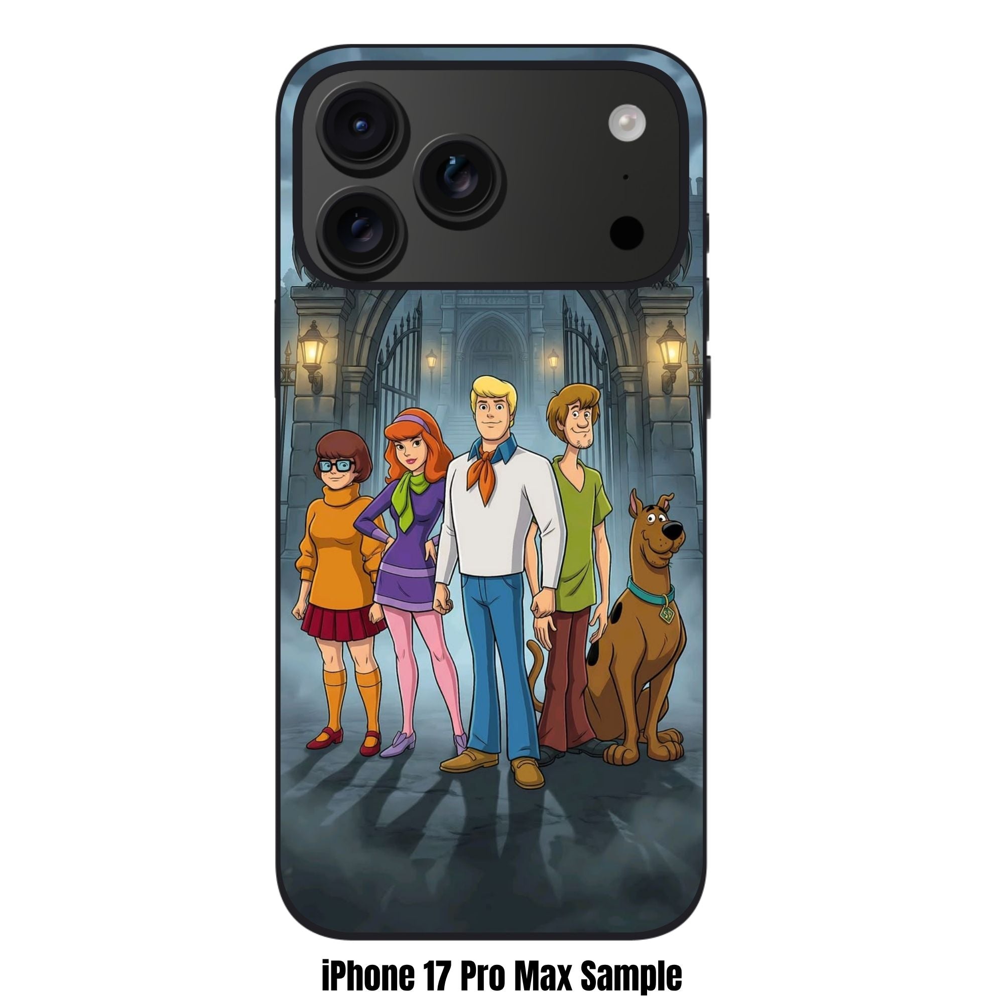 Scooby Doo Phone Case For iPhone Samsung Galaxy Pixel - Scooby Doo Mystery Inc Gang Outside Haunted Mansion Poster
