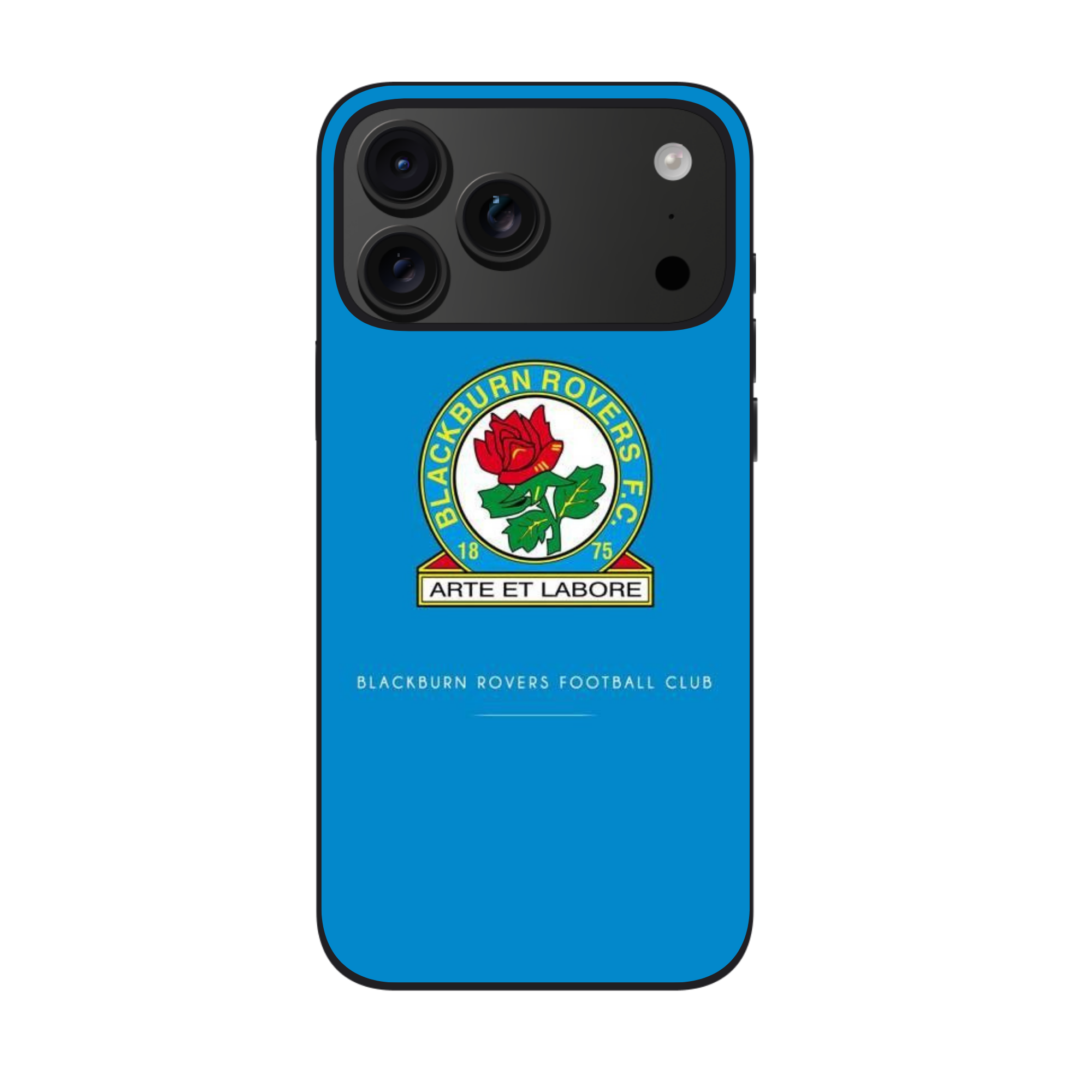 Blackburn Rovers FC Phone Case For iPhone Samsung Galaxy Pixel - Blackburn Rovers FC Crest On Blue Background With Full Club Name