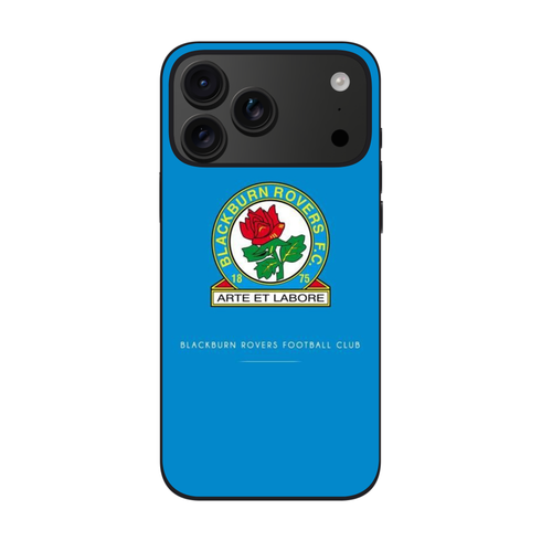 Blackburn Rovers FC Phone Case For iPhone Samsung Galaxy Pixel - Blackburn Rovers FC Crest On Blue Background With Full Club Name
