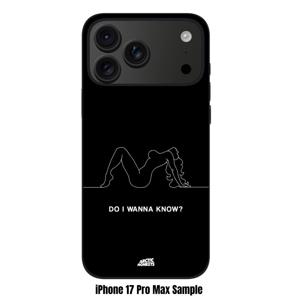 Arctic Monkeys Phone Case For iPhone Samsung Galaxy Pixel - Arctic Monkeys Do I Wanna Know Line Art Poster In Black Background