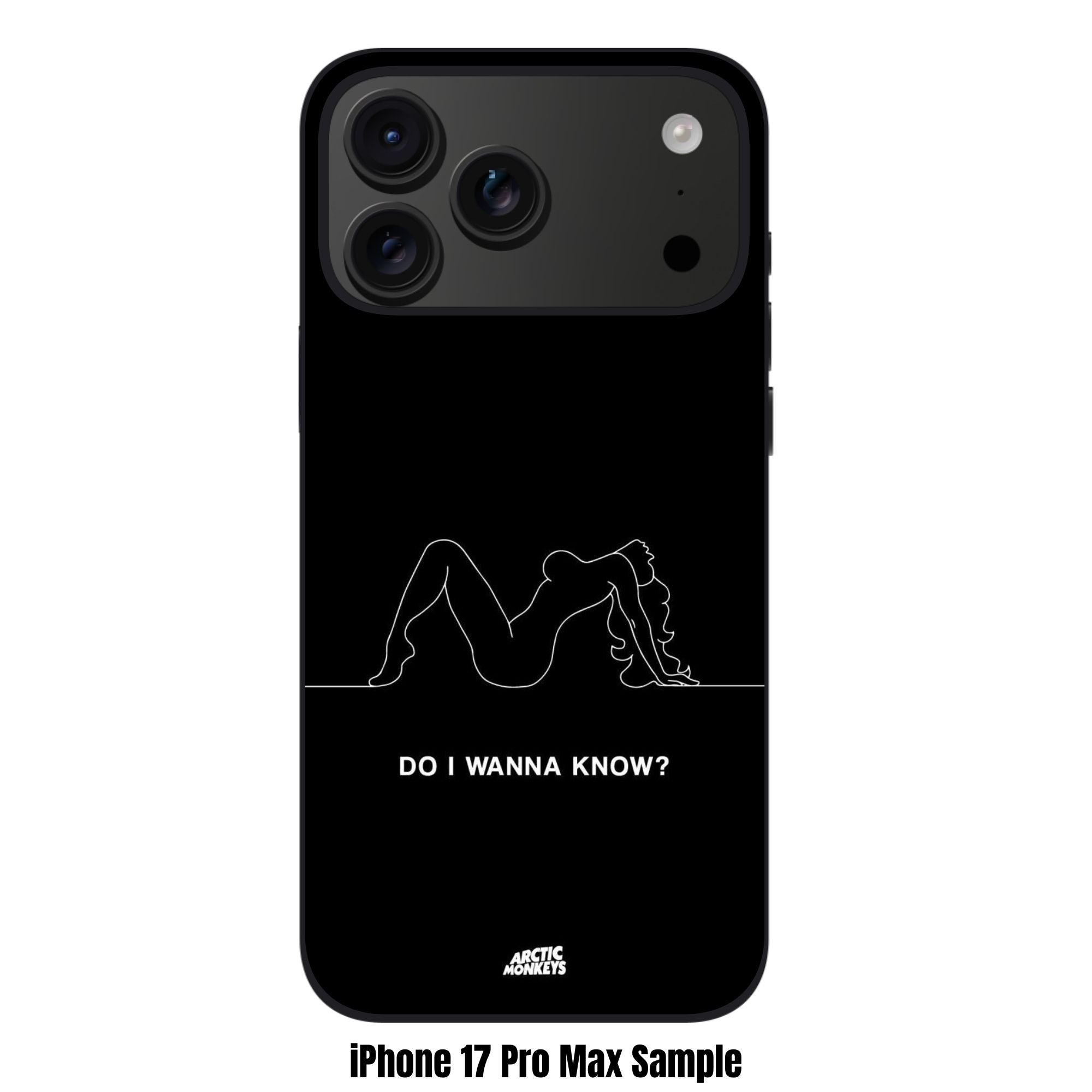 Arctic Monkeys Phone Case For iPhone Samsung Galaxy Pixel - Arctic Monkeys Do I Wanna Know Line Art Poster In Black Background