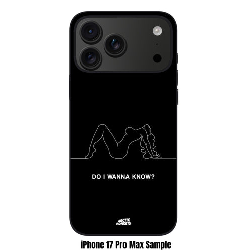 Arctic Monkeys Phone Case For iPhone Samsung Galaxy Pixel - Arctic Monkeys Do I Wanna Know Line Art Poster In Black Background