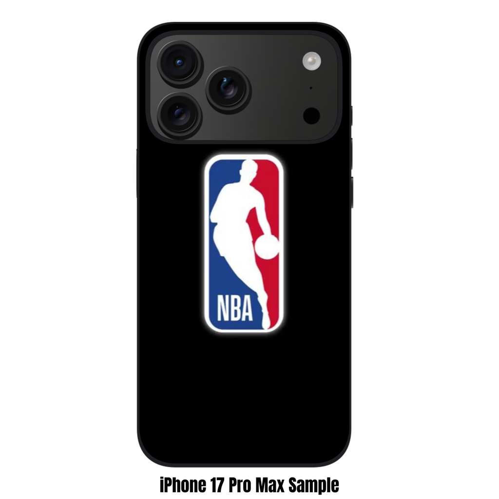 NBA Phone Case For iPhone Samsung Galaxy Pixel - NBA Logo On Black Background