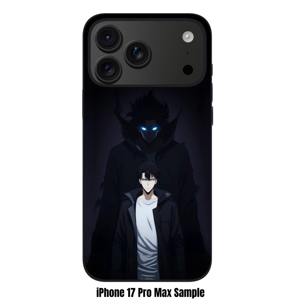 Solo Leveling Sung Jin woo Phone Case For iPhone Samsung Galaxy Pixel - Sung Jin woo Standing In Front Of His Shadow Self On Dark Background