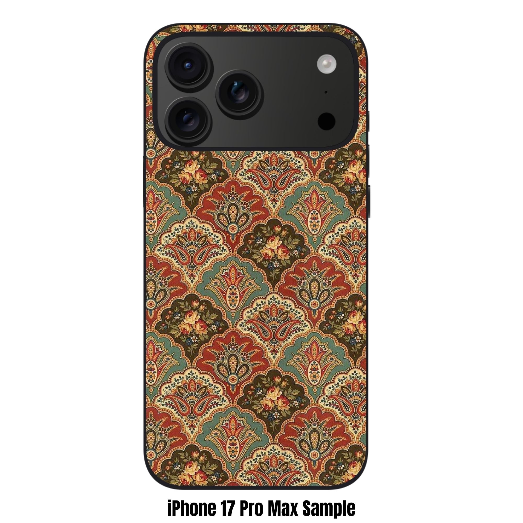 Floral Pattern Phone Case For iPhone Samsung Galaxy Pixel - Vintage Paisley Damask Floral Pattern