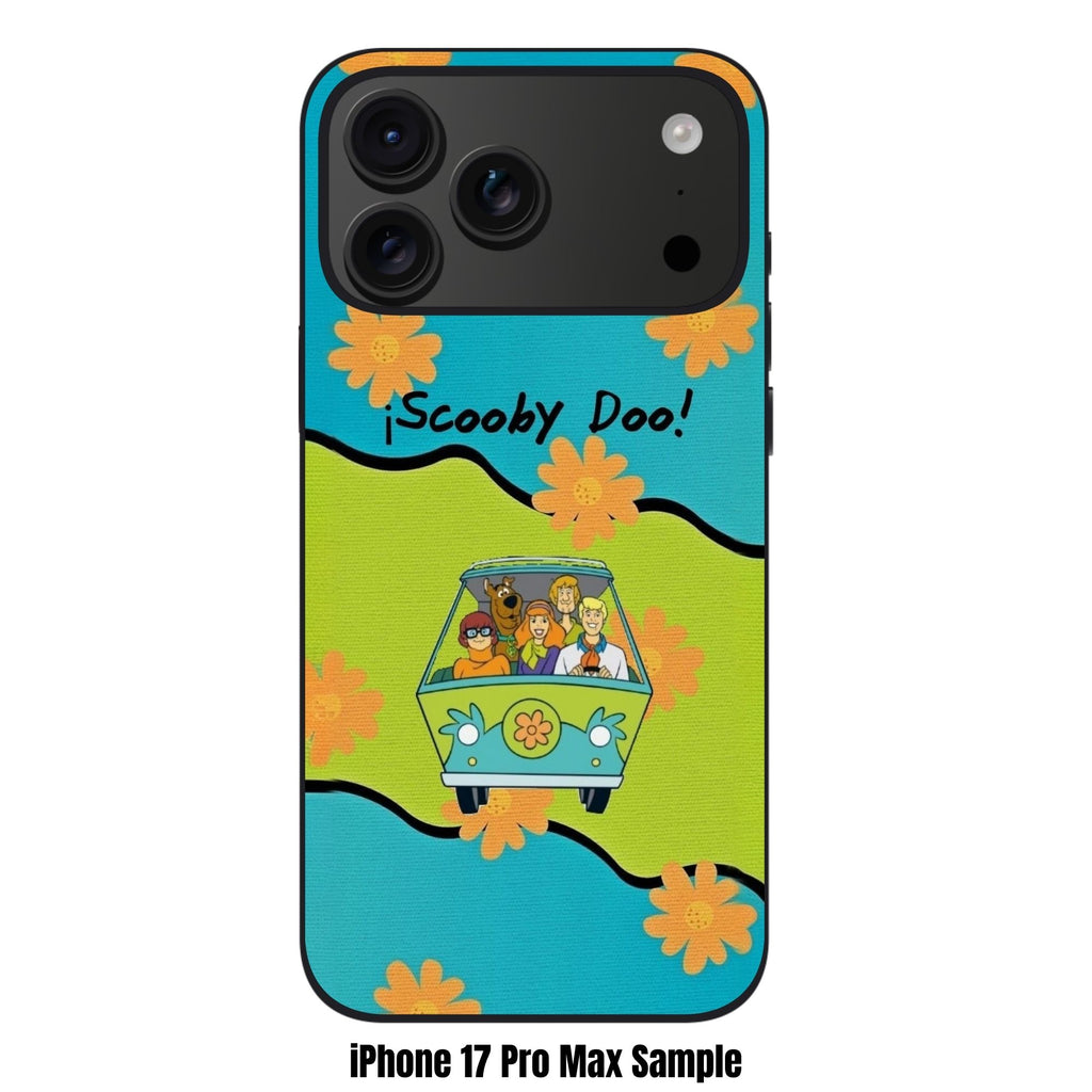 Scooby Doo Phone Case For iPhone Samsung Galaxy Pixel - Scooby Doo Mystery Machine Gang Retro Pattern Background