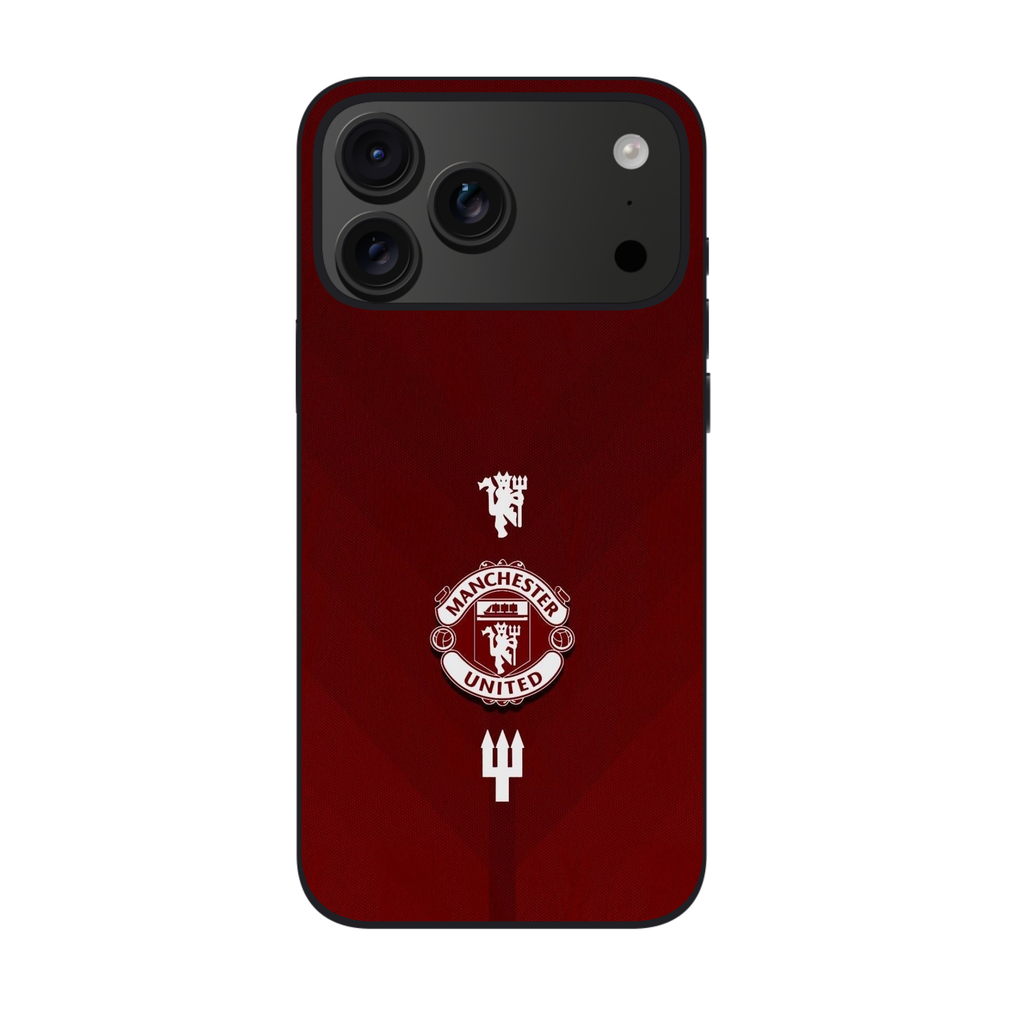 Manchester United FC Phone Case For iPhone Samsung Galaxy Pixel - Manchester United FC Red Devil Trio Minimalist Poster