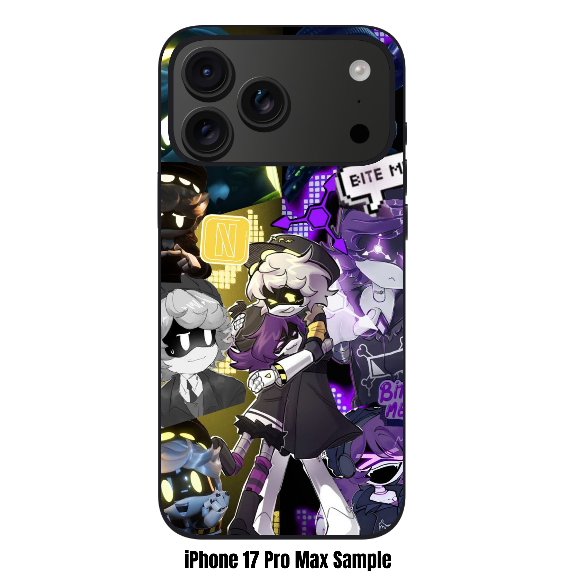 Murder Drones Phone Case For iPhone Samsung Galaxy Pixel - N And Uzi Hugging Collage