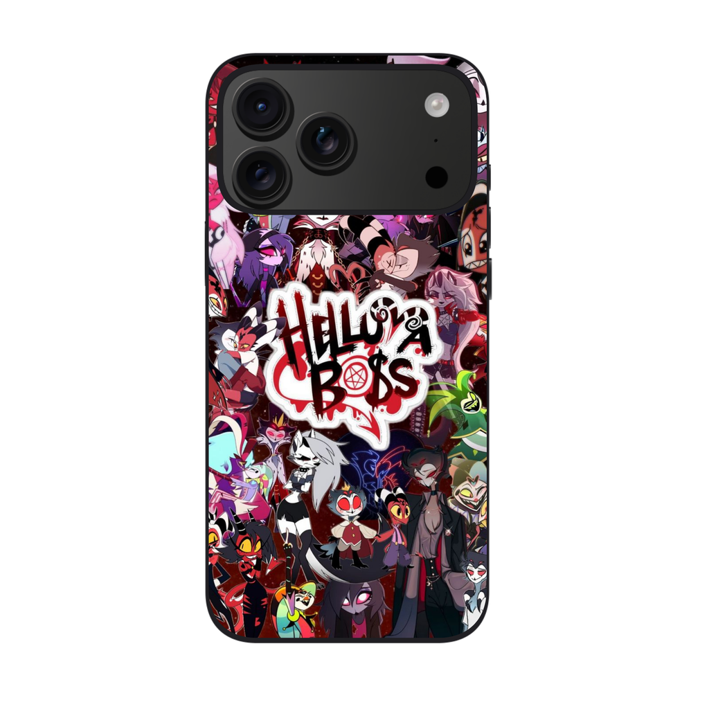 Helluva Boss Phone Case For iPhone Samsung Galaxy Pixel - Logo On Characters Collage