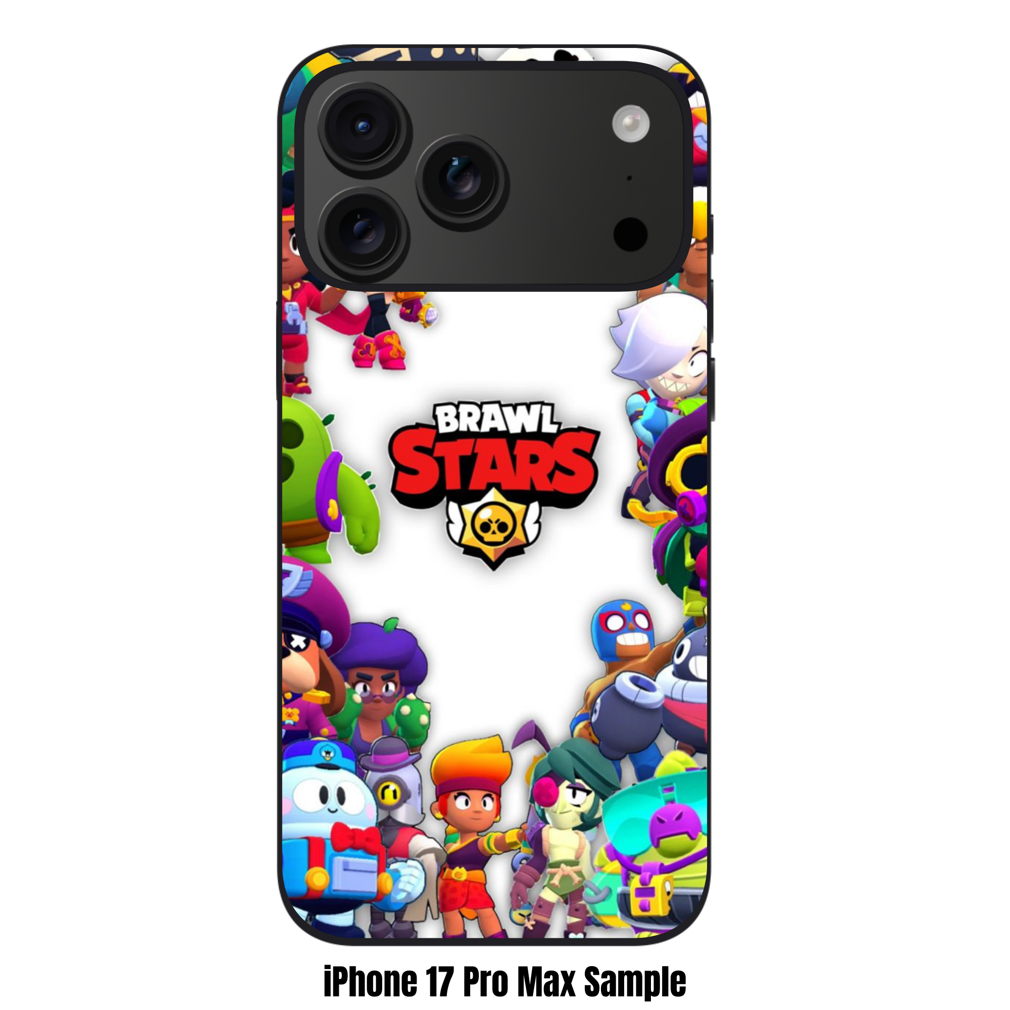 Brawl Stars Phone Case For iPhone Samsung Galaxy Pixel - Brawl Stars Logo And Brawlers Collage On White Background
