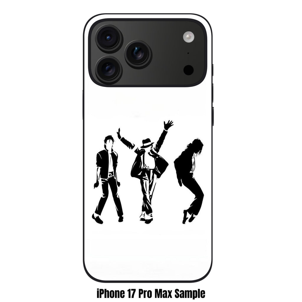 Michael Jackson Phone Case For iPhone Samsung Galaxy Pixel - Michael Jackson Dancing Silhouettes In White Background