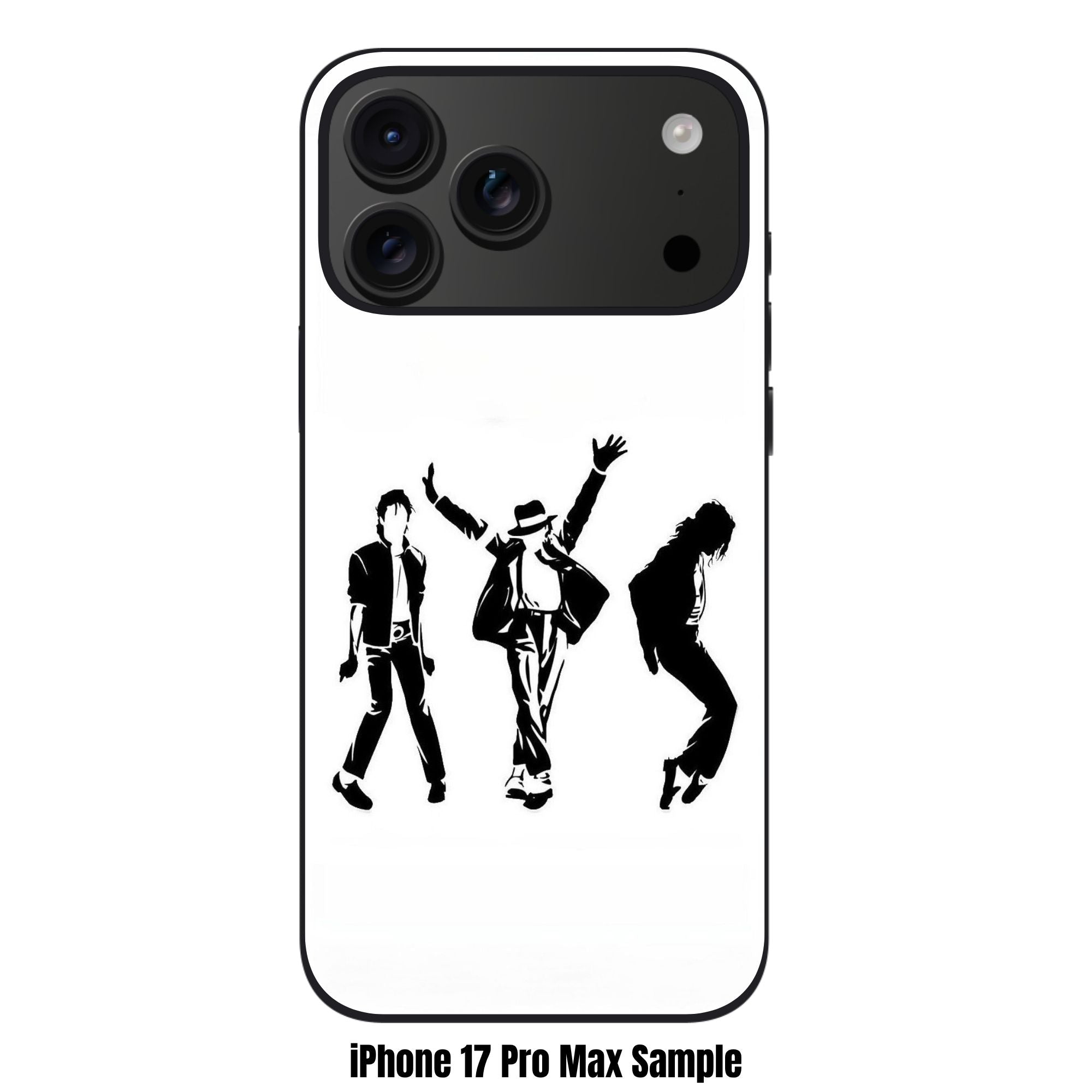 Michael Jackson Phone Case For iPhone Samsung Galaxy Pixel - Michael Jackson Dancing Silhouettes In White Background
