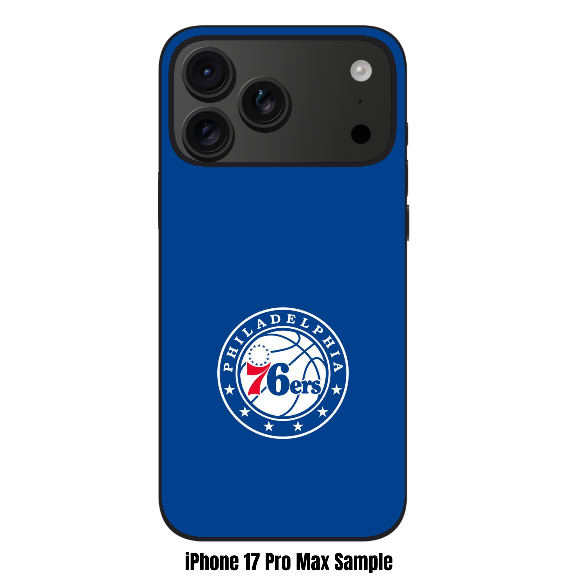 NBA Philadelphia 76ers Phone Case For iPhone Samsung Galaxy Pixel - Philadelphia 76ers Logo On Blue Background