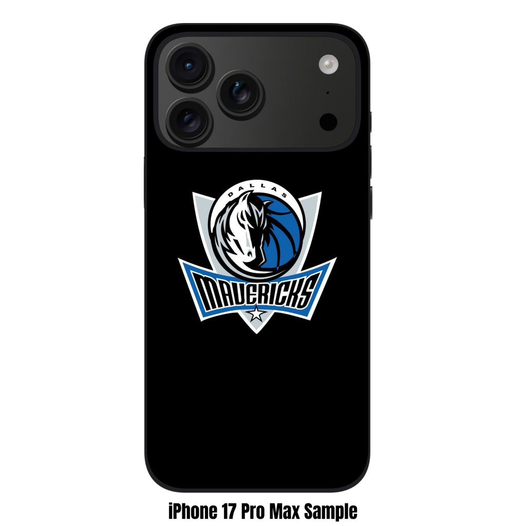 NBA Dallas Mavericks Phone Case For iPhone Samsung Galaxy Pixel - Dallas Mavericks Logo On Black Background