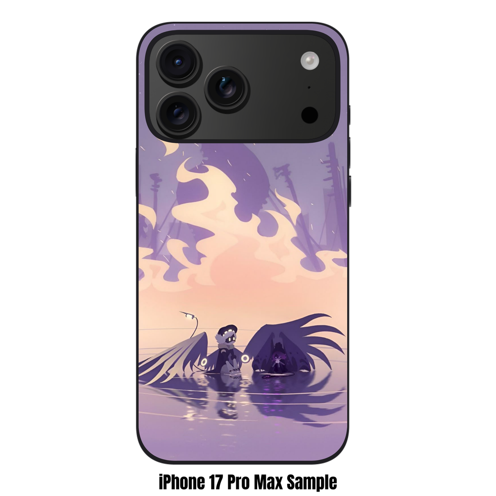 Murder Drones Phone Case For iPhone Samsung Galaxy Pixel - N and V Purple Sunset Poster