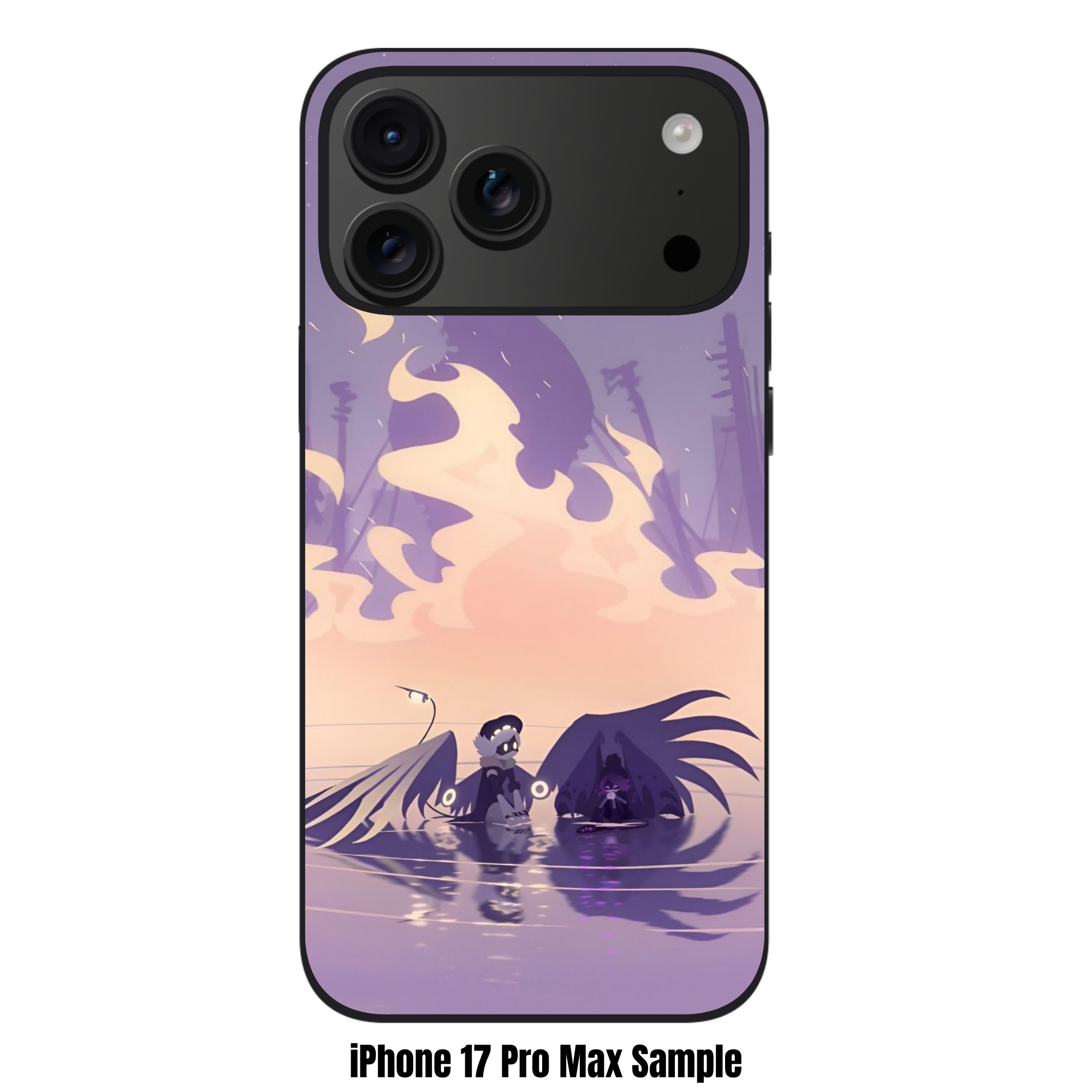 Murder Drones Phone Case For iPhone Samsung Galaxy Pixel - N and V Purple Sunset Poster