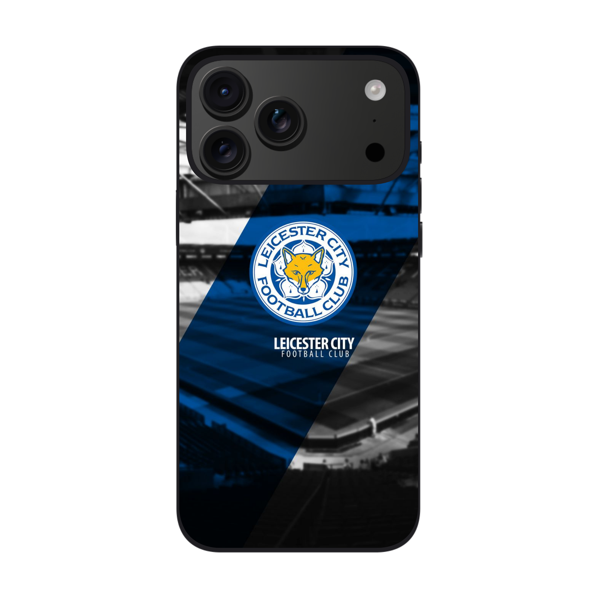 Leicester City FC Phone Case For iPhone Samsung Galaxy Pixel - Leicester City FC Crest On Stadium Background