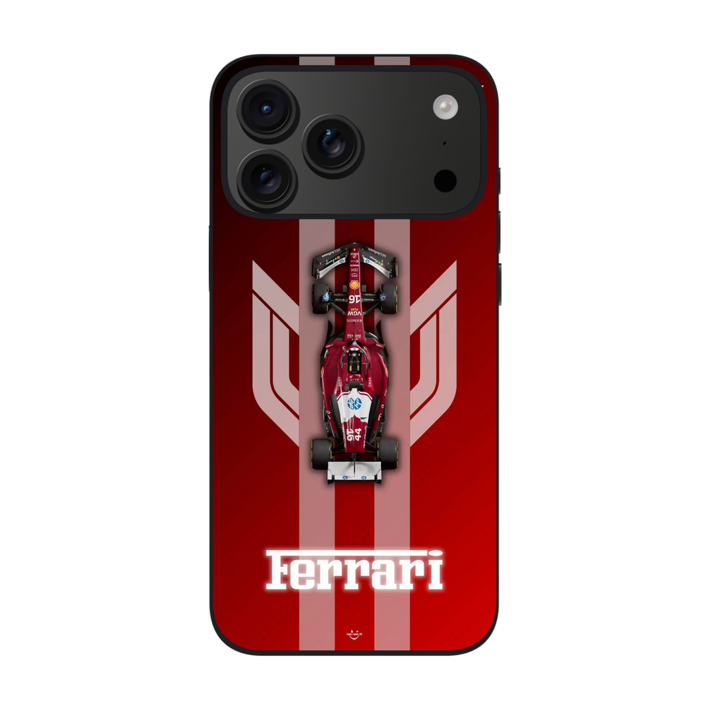 F1 Formula 1 Ferrari Phone Case For iPhone Samsung Galaxy Pixel - Ferrari Race Car Top View Logo Poster