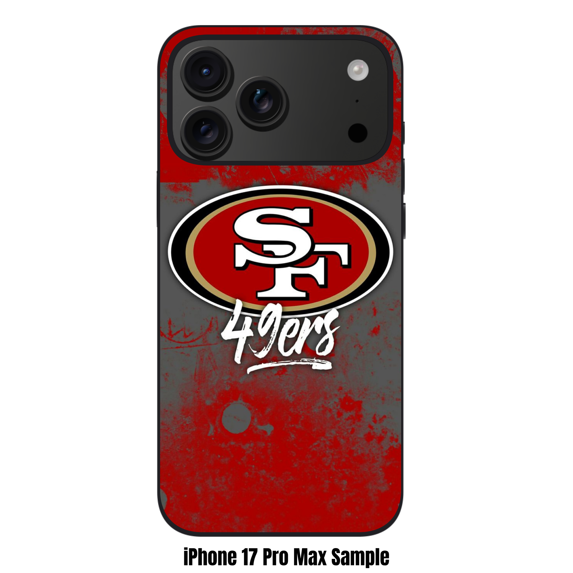 NFL San Francisco 49ers Phone Case For iPhone Samsung Galaxy Pixel - San Francisco 49ers Logo And Wordmark On Red Distressed Background
