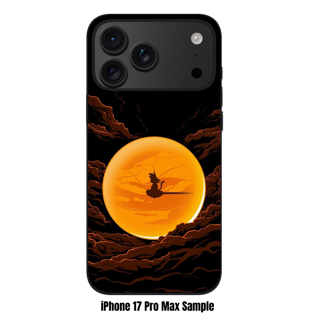 Dragon Ball Goku Phone Case For iPhone Samsung Galaxy Pixel - Goku Riding Nimbus In Full Moon