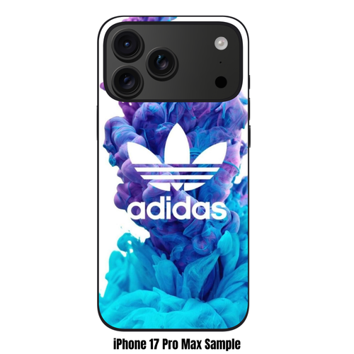 Adidas Phone Case For iPhone Samsung Galaxy Pixel - Adidas Trefoil Logo On Artistic Ink Background